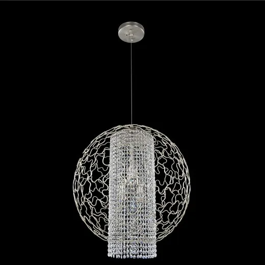 Mundo Four Light Pendant in Tarnished Silver