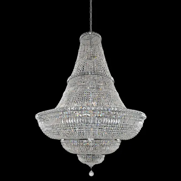 Betti 48" Crystal Pendant in Polished Chrome