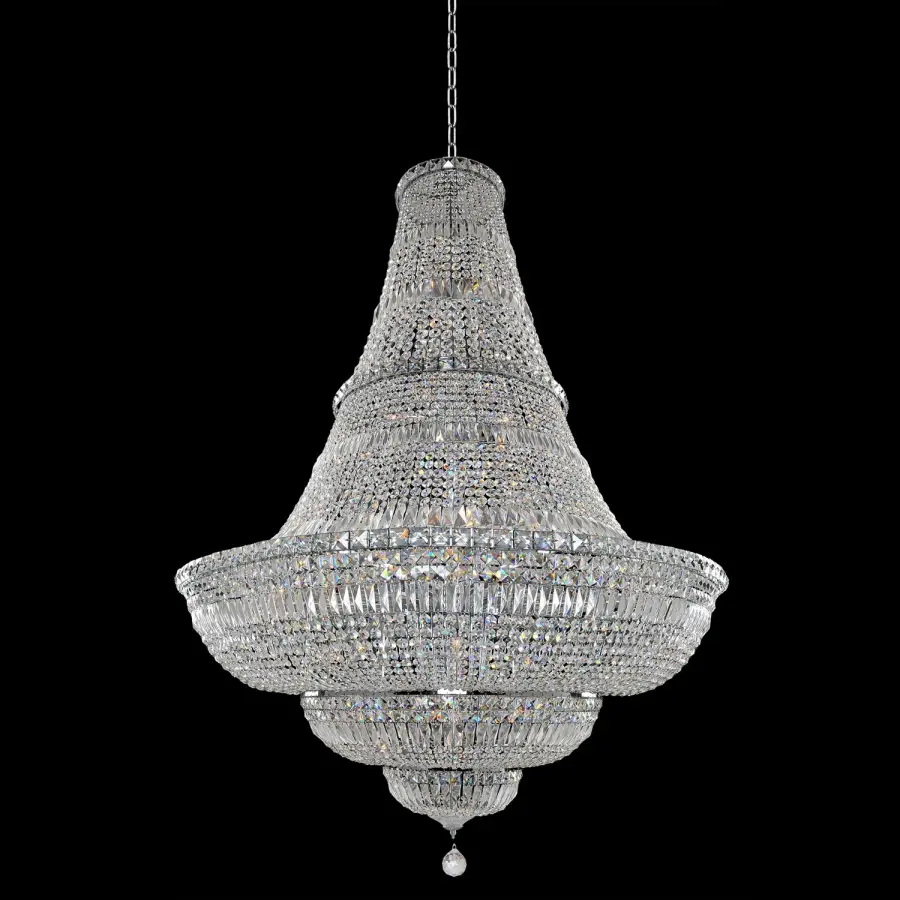 Betti 48" Crystal Pendant in Polished Chrome