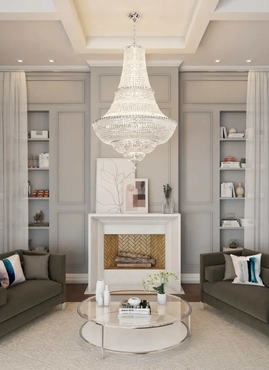 Betti 48" Crystal Pendant in Polished Chrome - Image 2