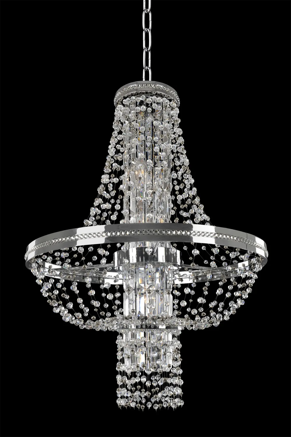 Capri Eight Light Pendant in Chrome