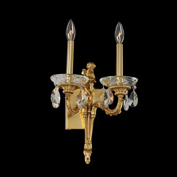 Marseille 2-Light Wall Sconce in Antique Brass