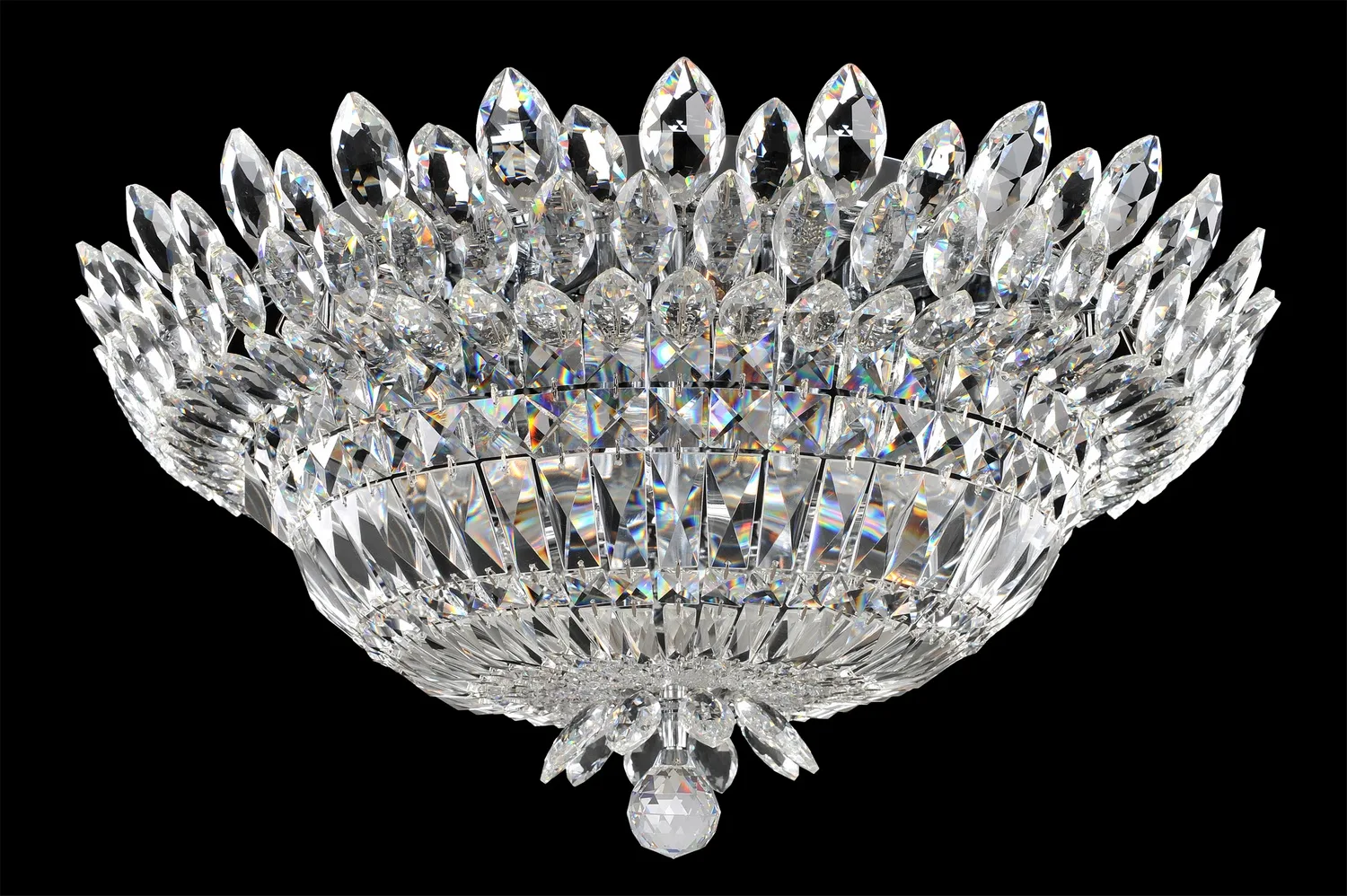 Belluno Nine Light Flush Mount in Chrome