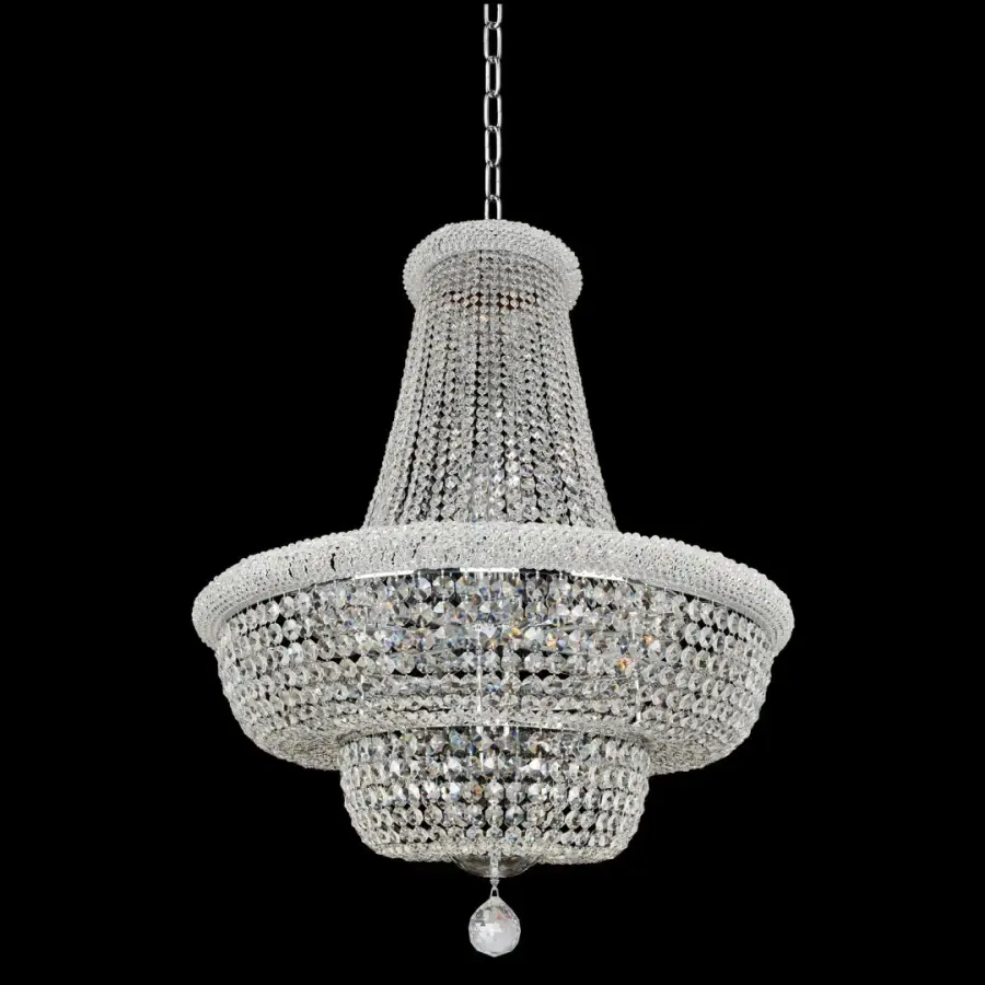 Napoli 34" Crystal Pendant in Polished Chrome