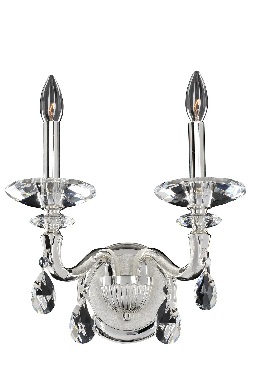 Jolivet Two Light Wall Bracket in Two Tone Silver