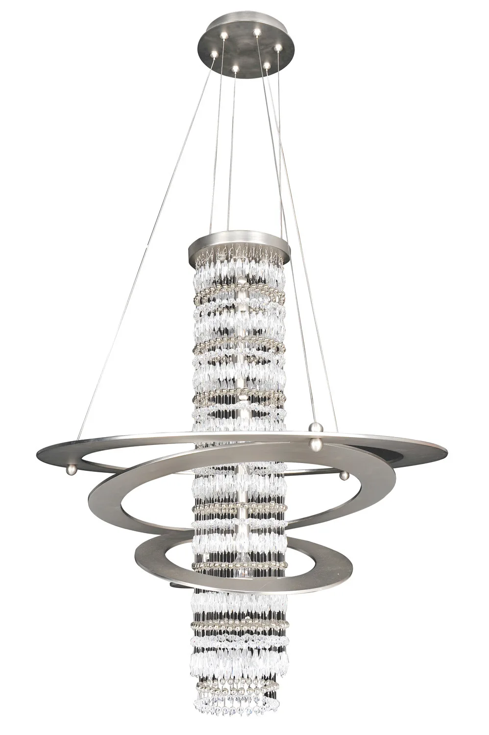 Giovanni Five Light Pendant in Brushed Nickel