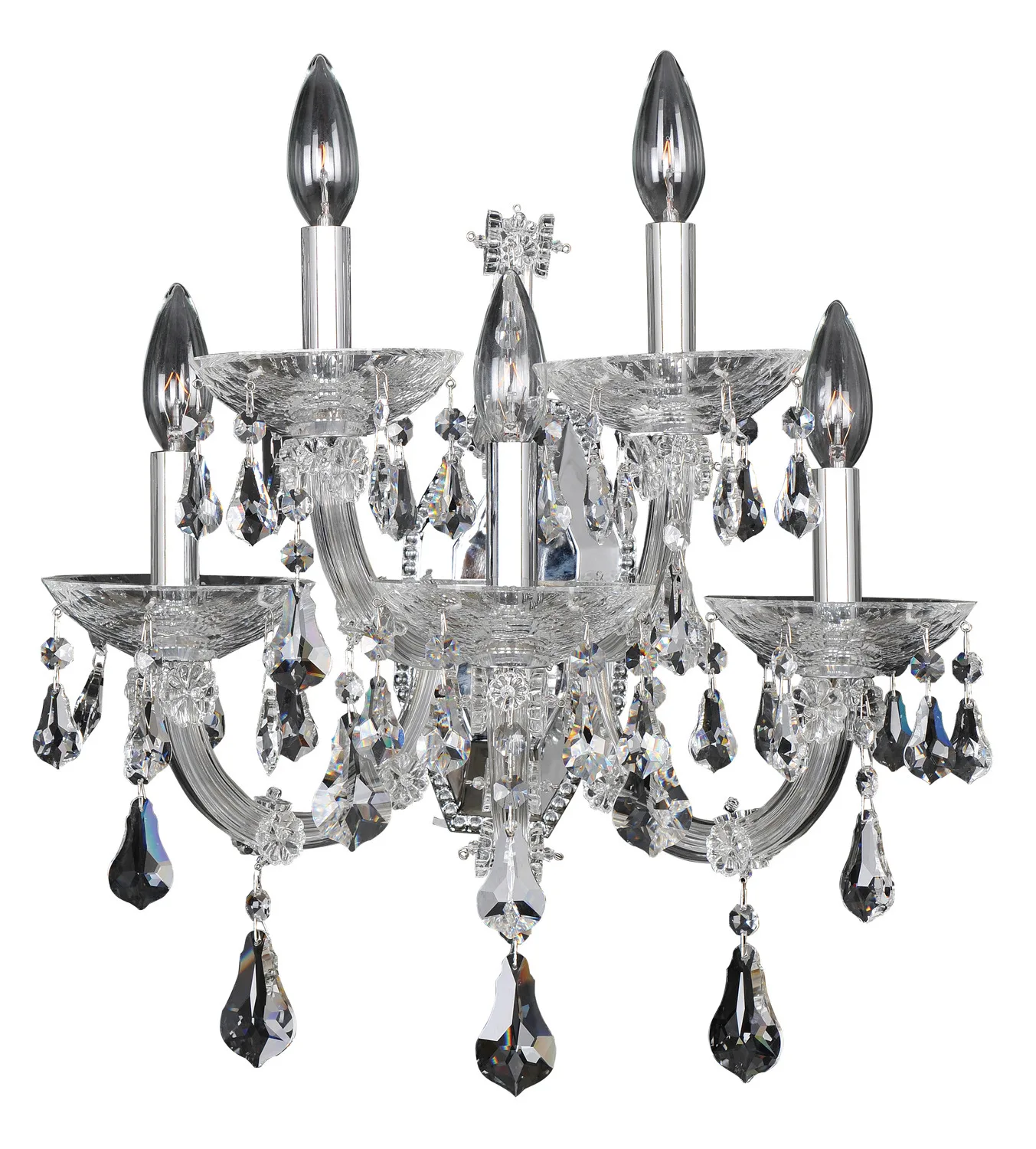 Brahms Five Light Wall Bracket in Chrome