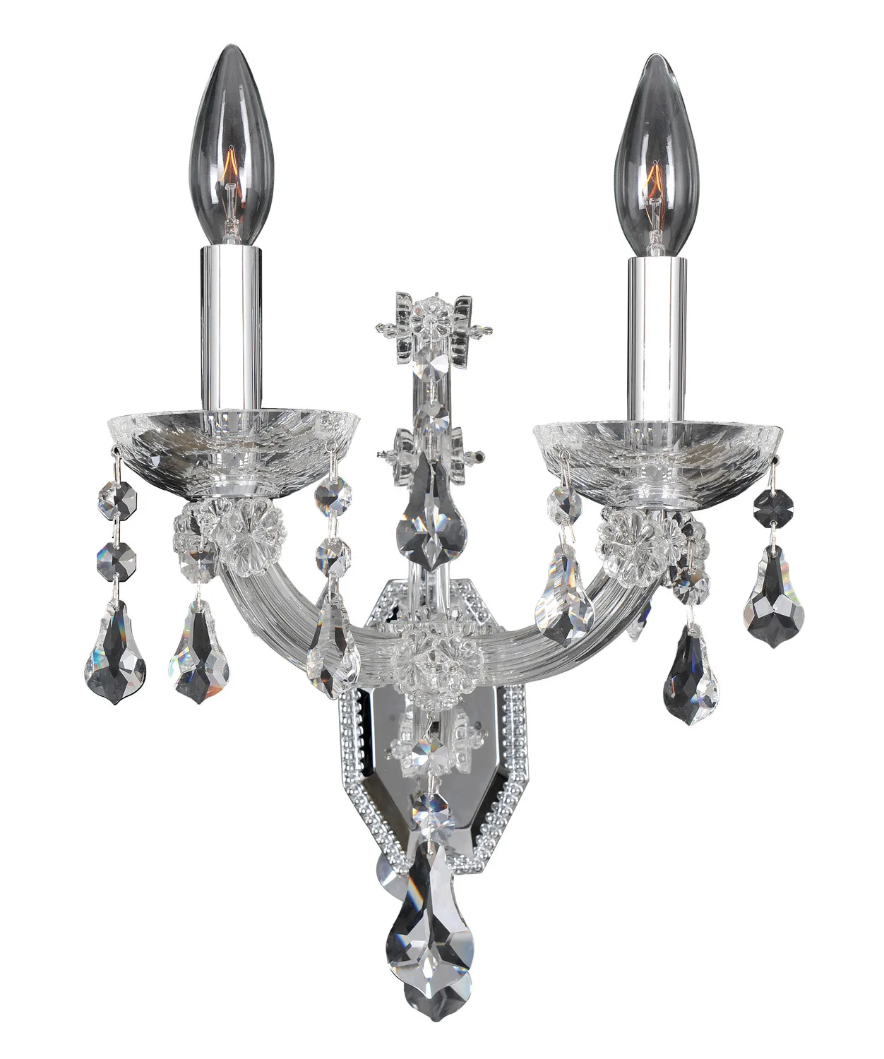 Brahms Two Light Wall Bracket in Chrome