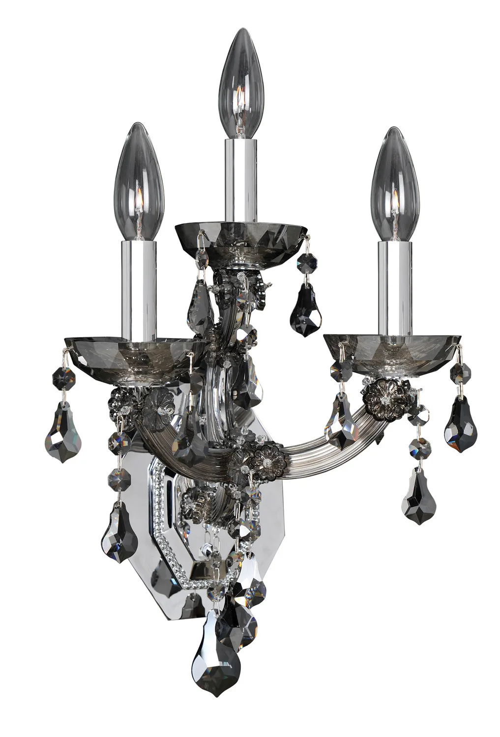 Brahms Three Light Wall Bracket in Chrome