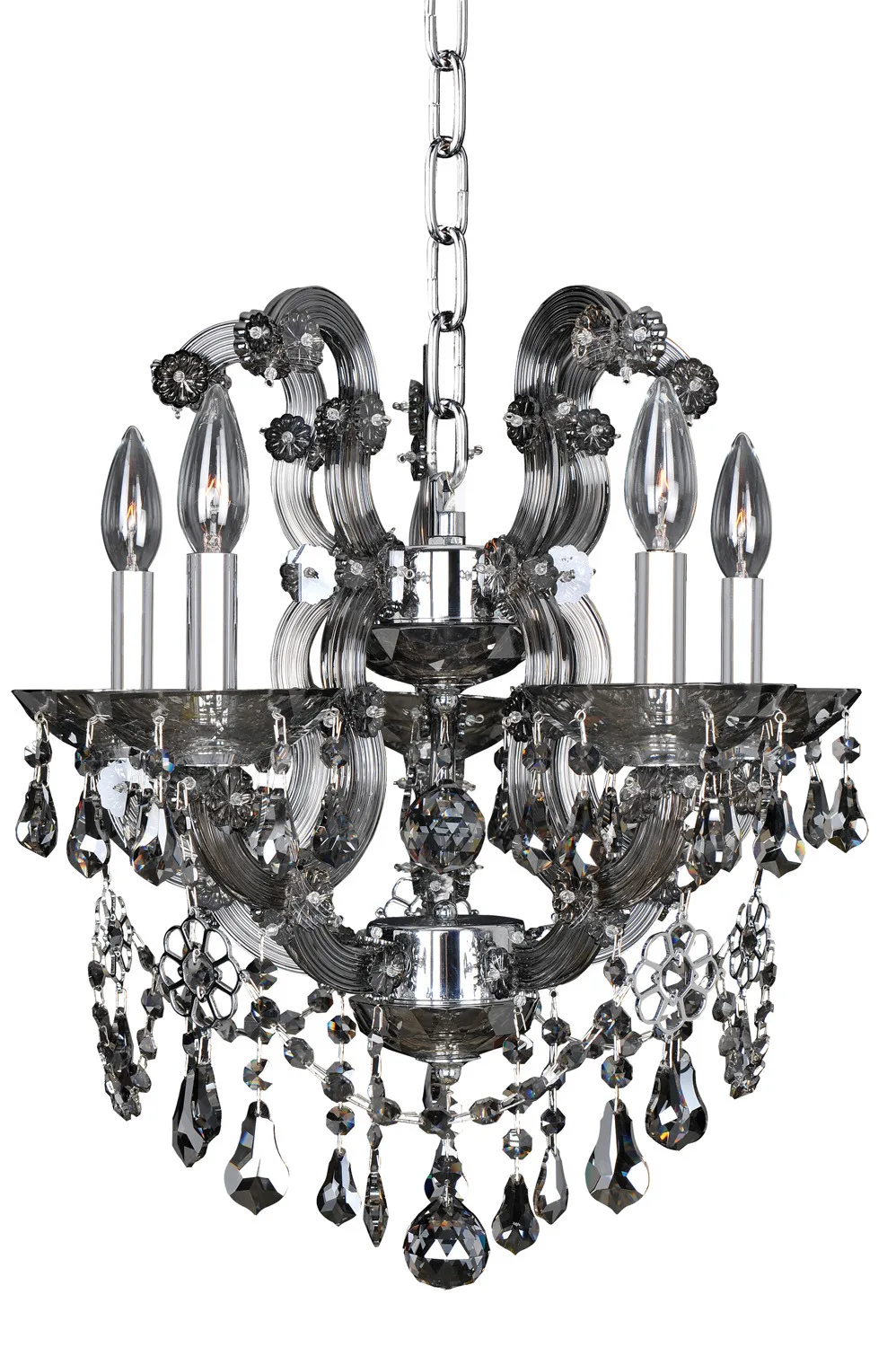 Brahms Five Light Chandelier in Chrome