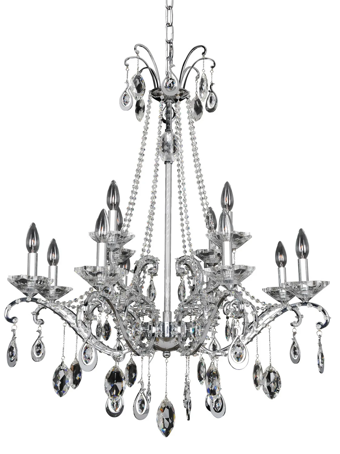 Torreli 12 Light Chandelier in Chrome