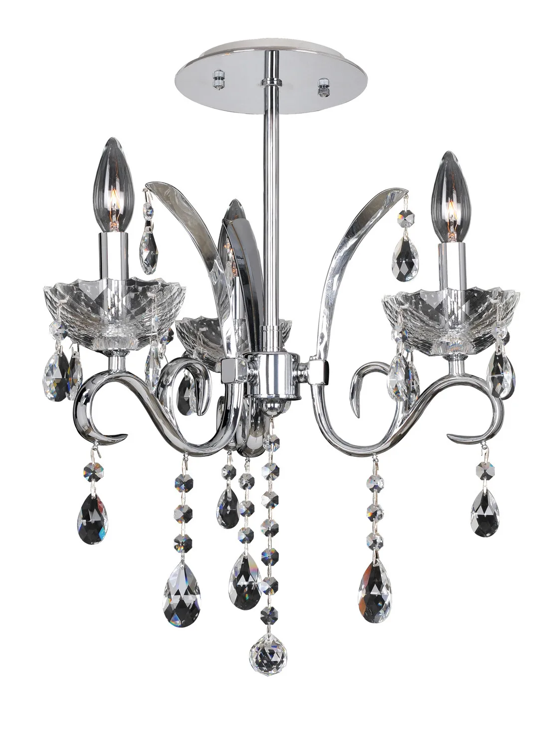 Catalani Three Light Flush Mount in Chrome