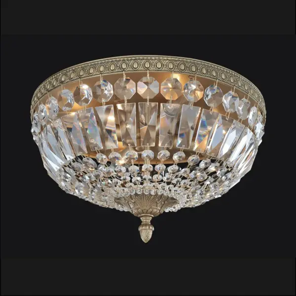 Lemire 4 Light Flush Mount in Antique Gold