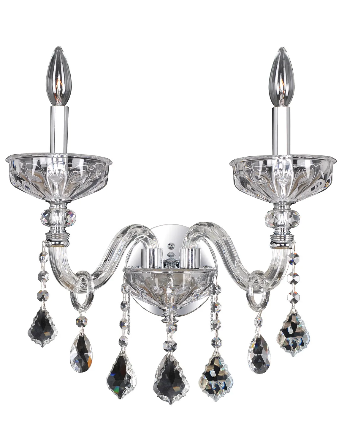 Clovio Two Light Wall Bracket in Chrome