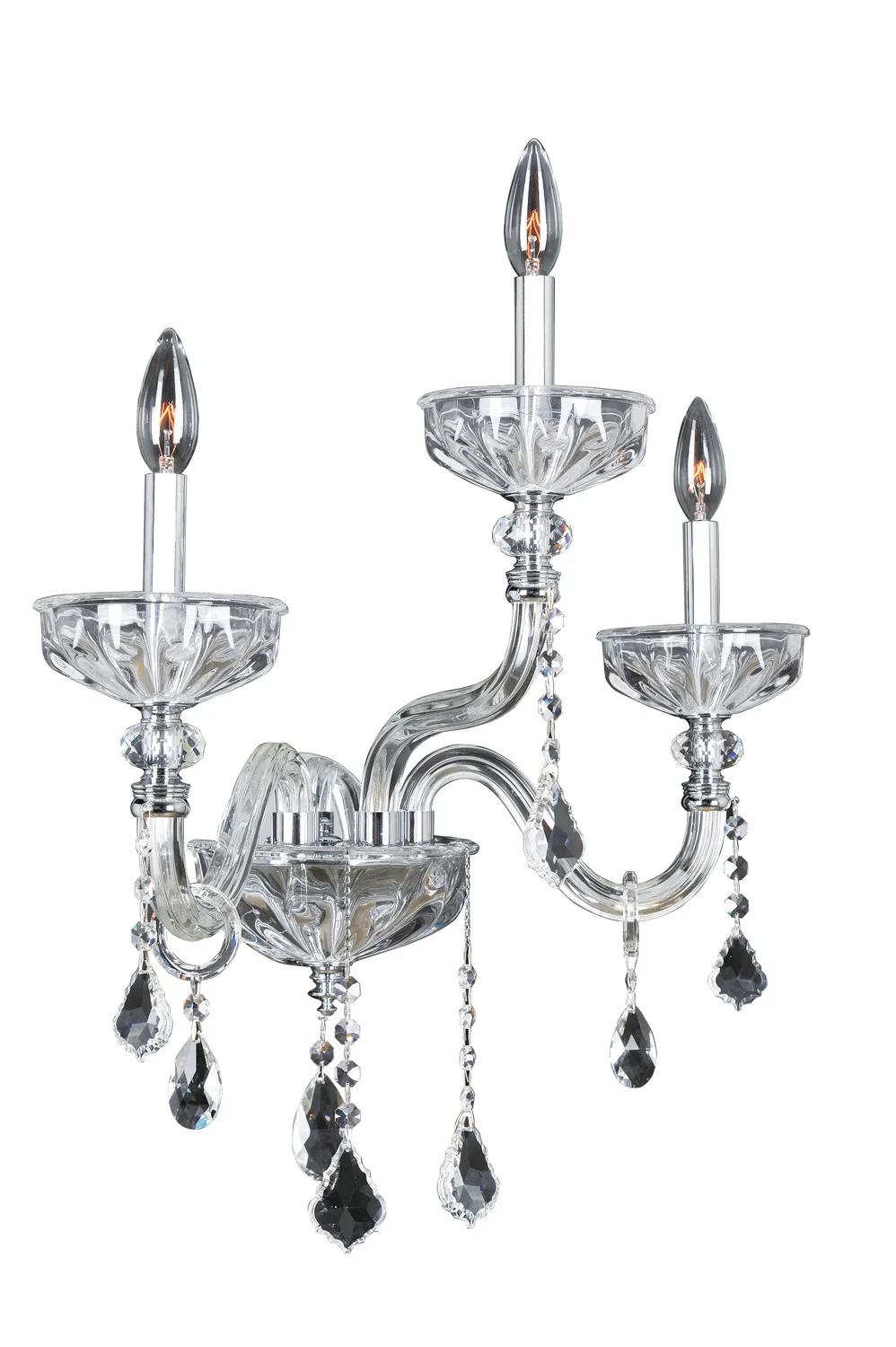 Clovio Three Light Wall Bracket in Chrome