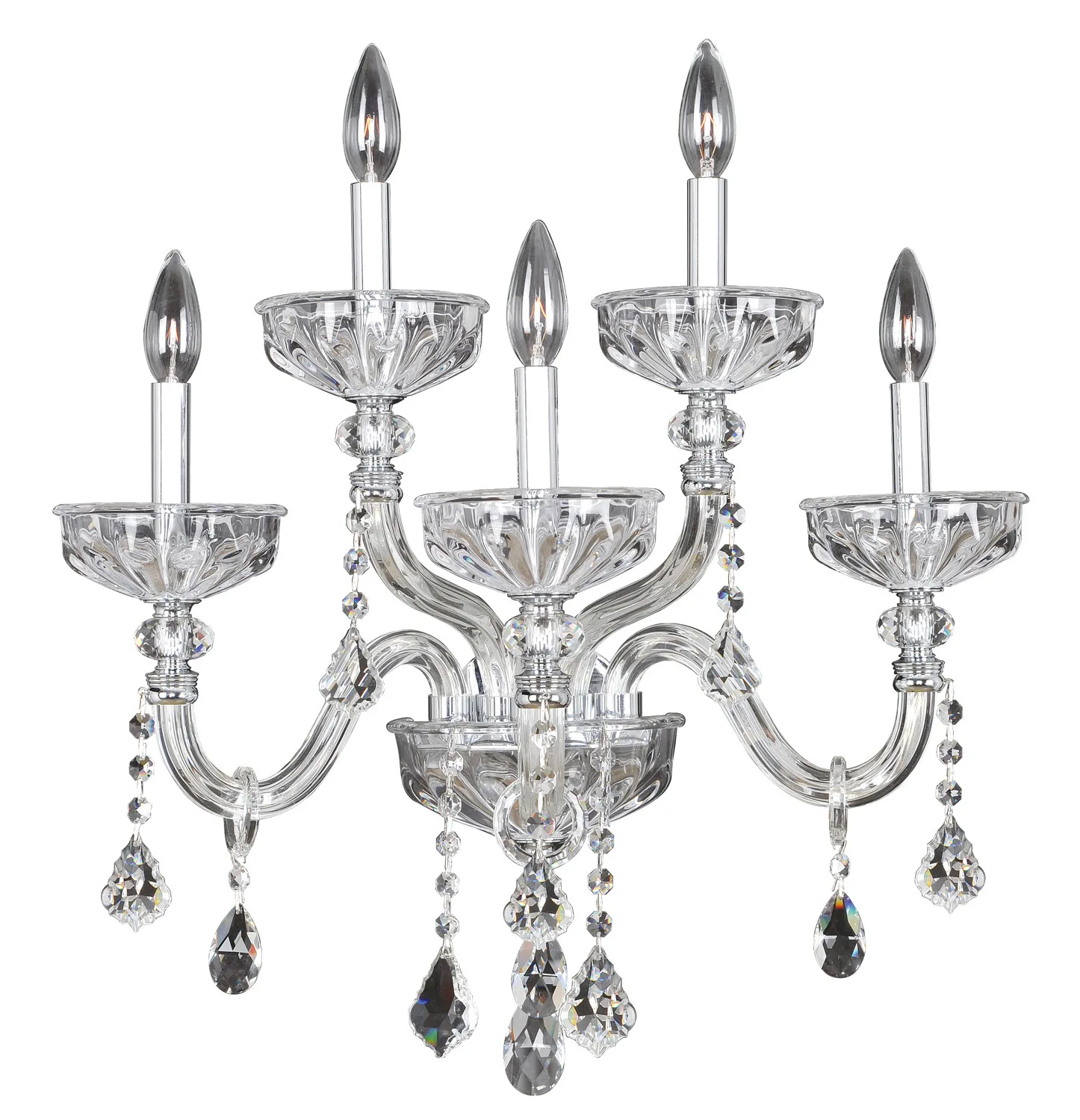 Clovio Five Light Wall Bracket in Chrome