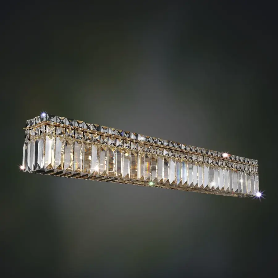Stunning Crystal Vanity Light with Brilliant Faceted Design