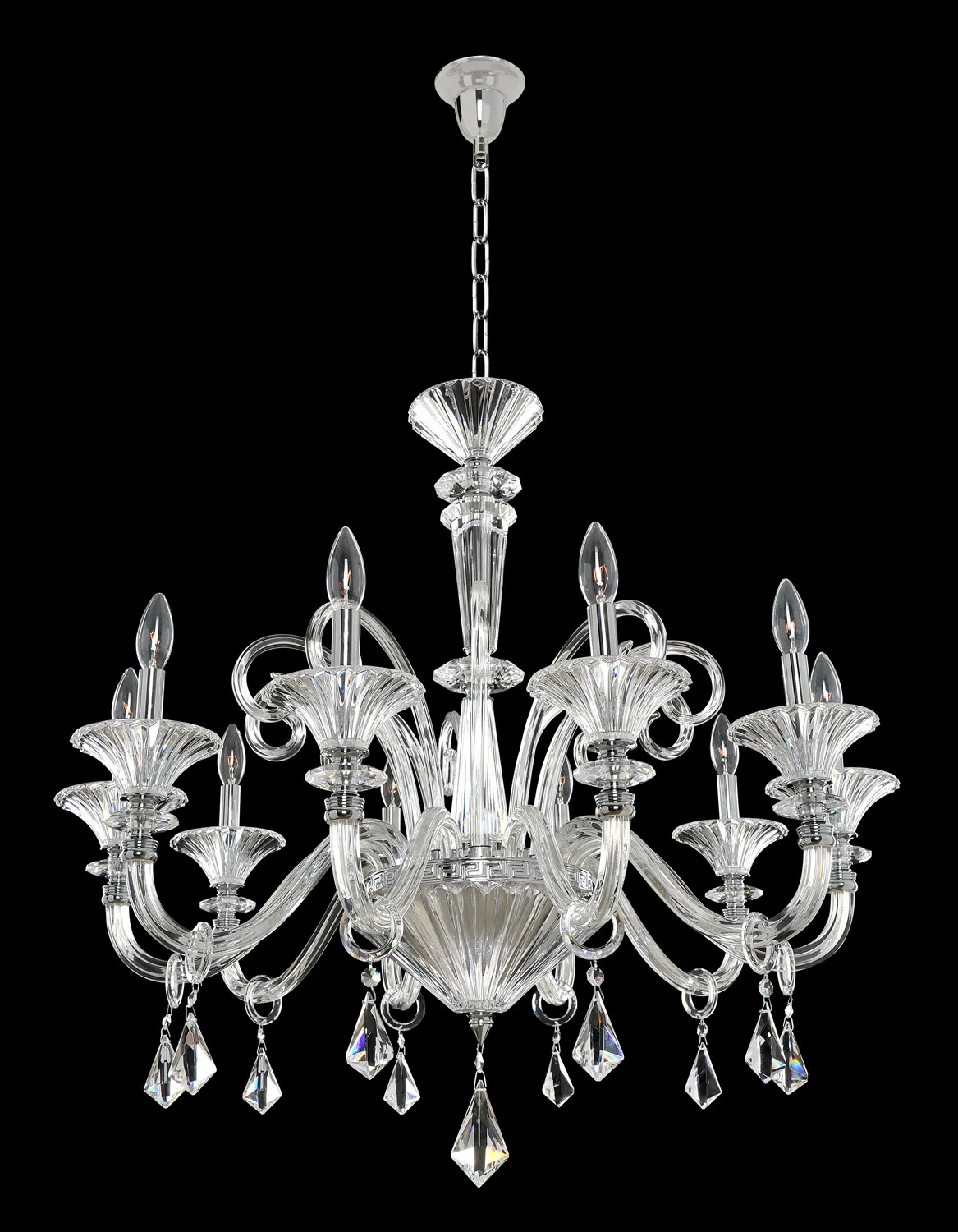 Chauvet Ten Light Chandelier in Chrome
