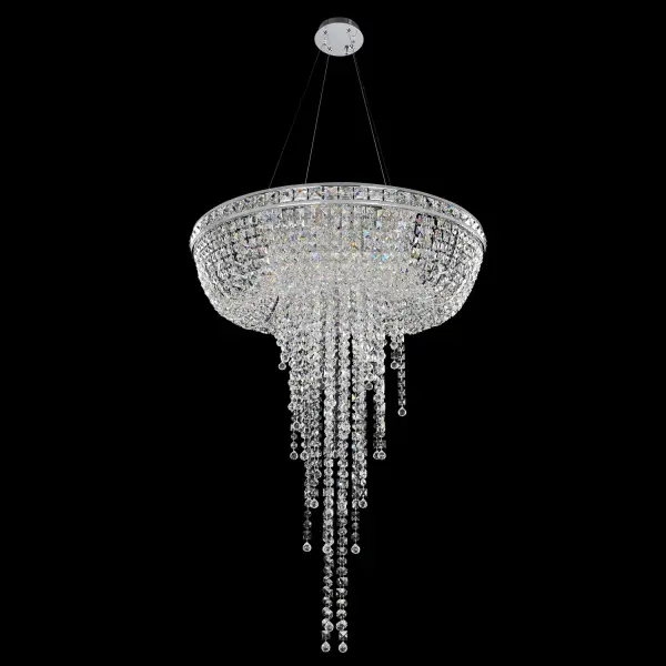 Cascata 32" Convertible Pendant in Polished Chrome