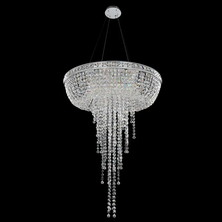 Cascata 32" Convertible Pendant in Polished Chrome