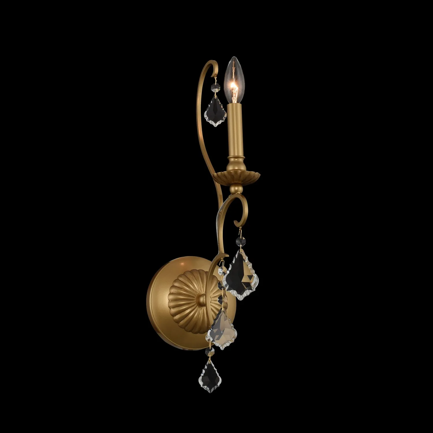 Elise One Light Wall Bracket in Gold Patina