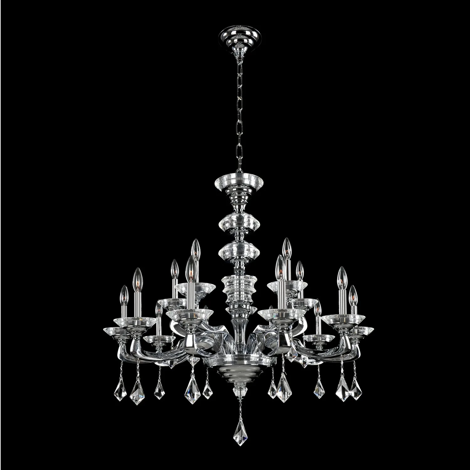 Cosimo 12 Light Chandelier in Chrome