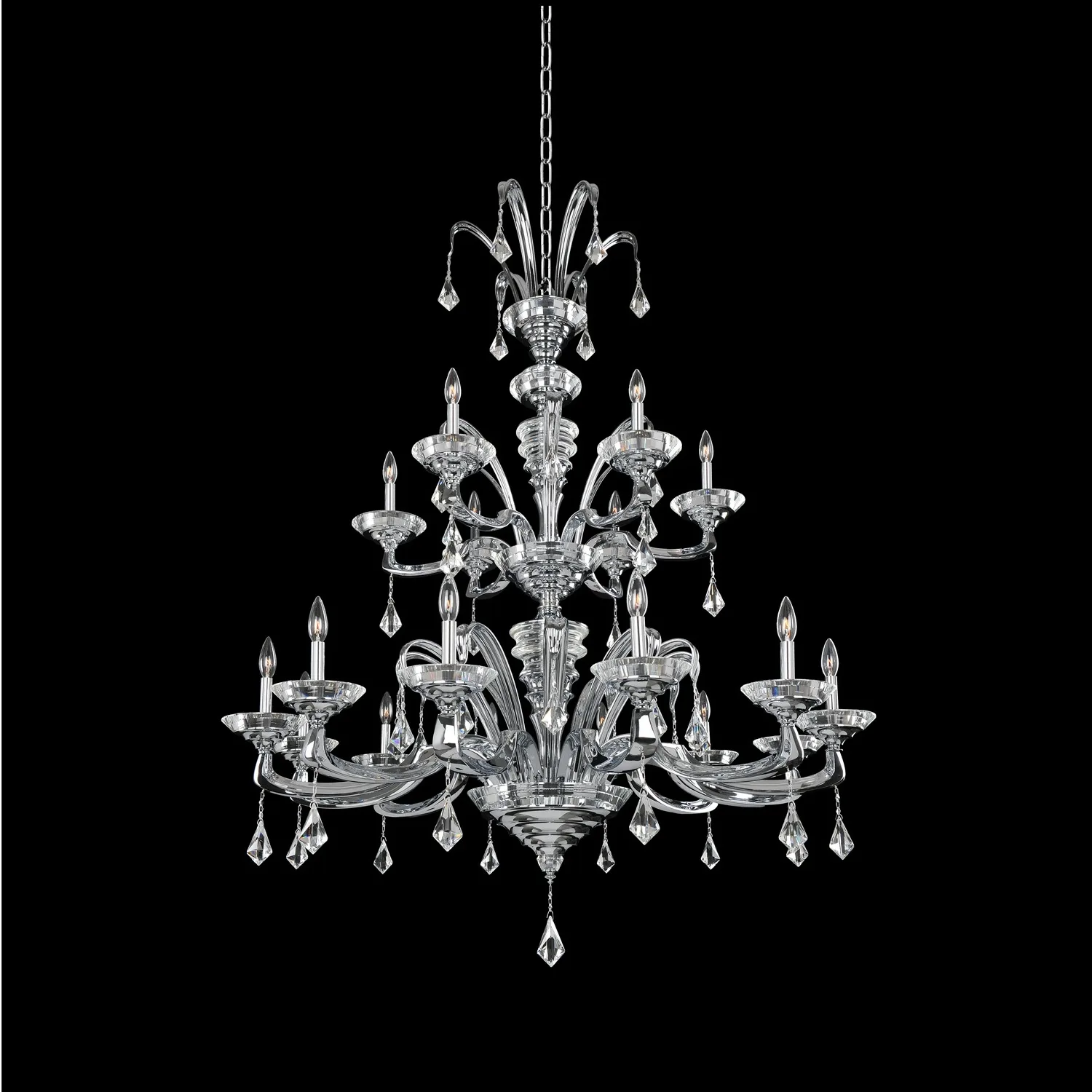 Cosimo 18 Light Chandelier in Chrome