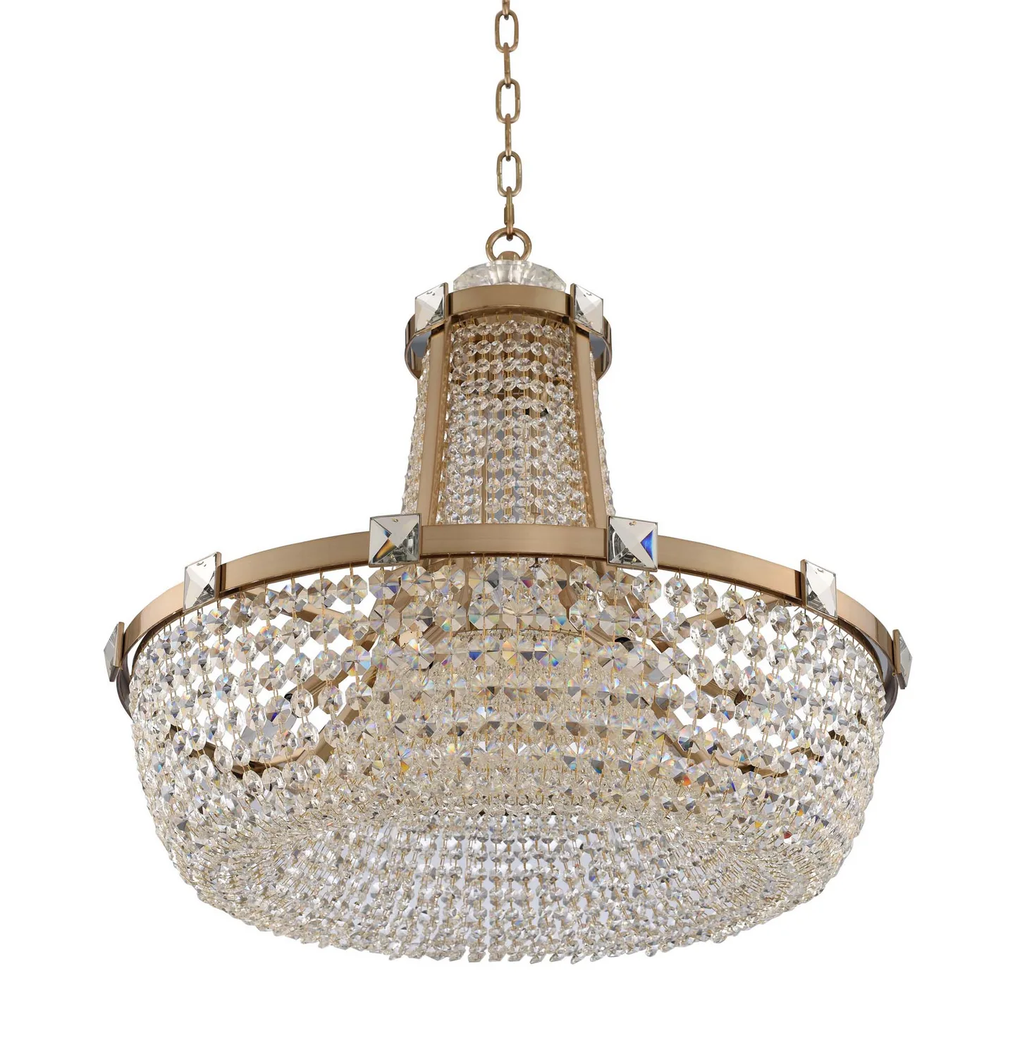 Impero 12 Light Pendant in Brushed Champagne Gold