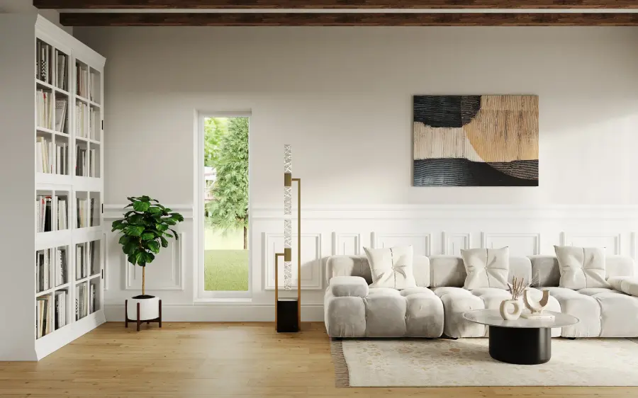 Apollo 72" Floor Lamp in Winter Brass - Image 3