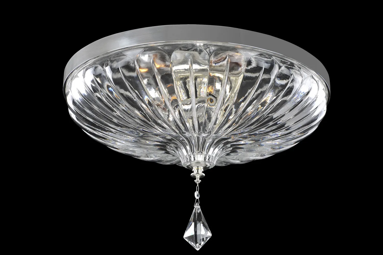 Orecchini Four Light Flush Mount in Two Tone Silver