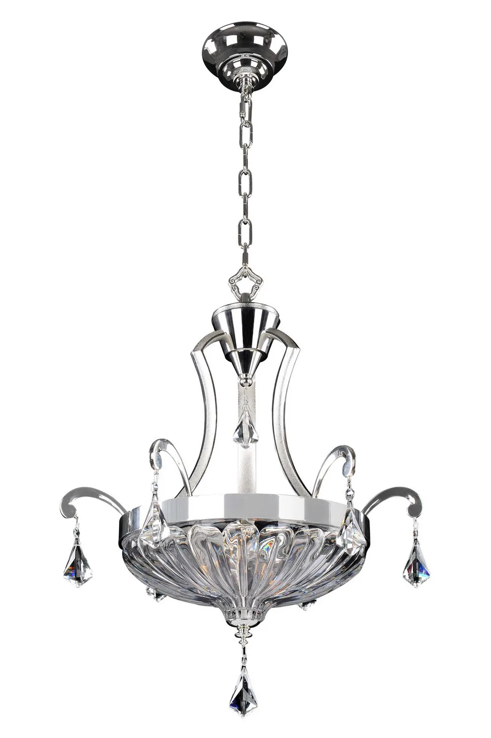 Orecchini Three Light Pendant in Two Tone Silver