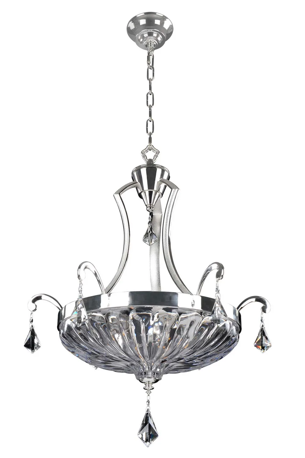 Orecchini Three Light Pendant in Two Tone Silver