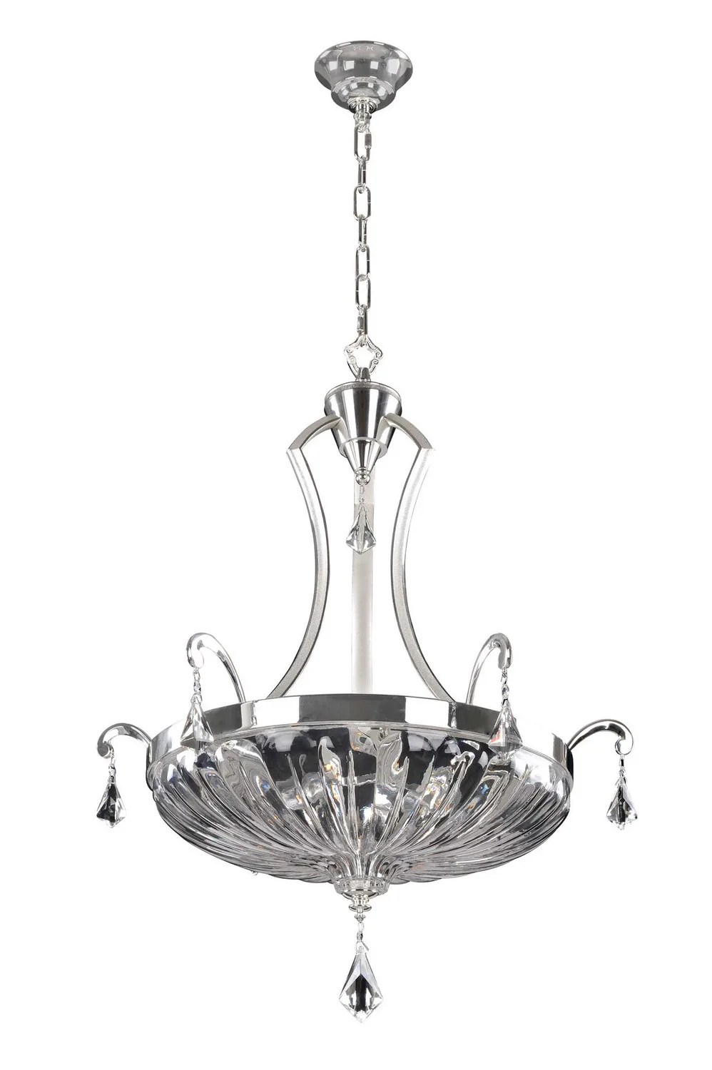 Orecchini Six Light Pendant in Two Tone Silver