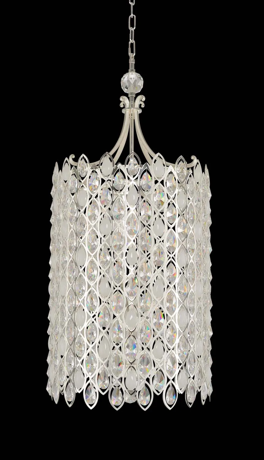 Prive Six Light Foyer Pendant in Two Tone Silver