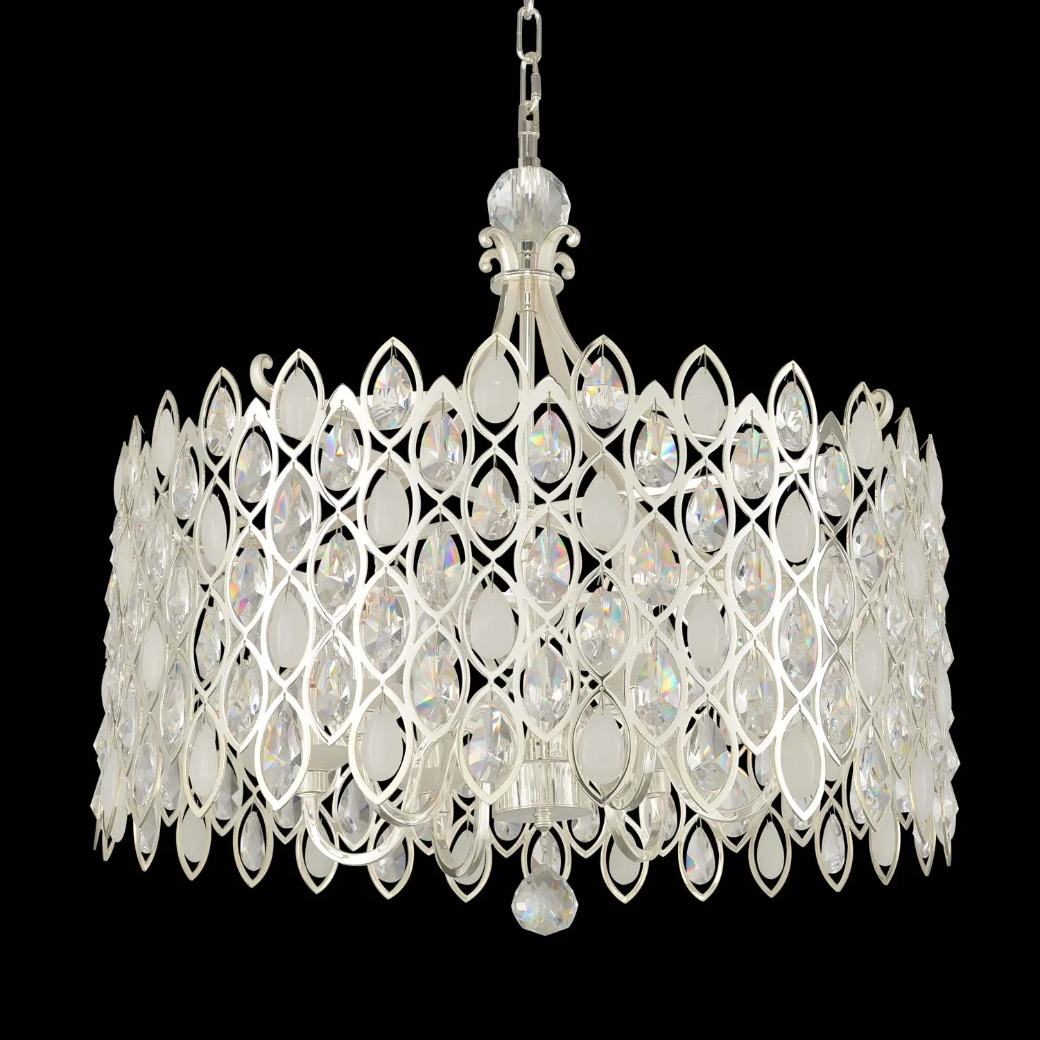 Prive Ten Light Pendant in Two Tone Silver
