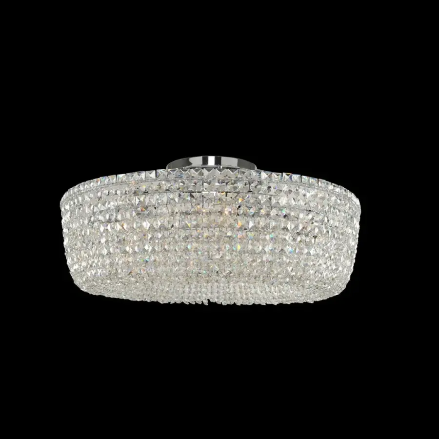 Cesano 32" Semi-Flush Mount in Polished Chrome