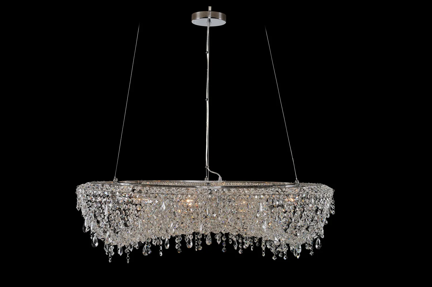 Voltare Eight Light Pendant in Chrome
