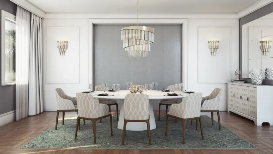 Espirali 27" Crystal Pendant in Brushed Champagne Gold - Image 2