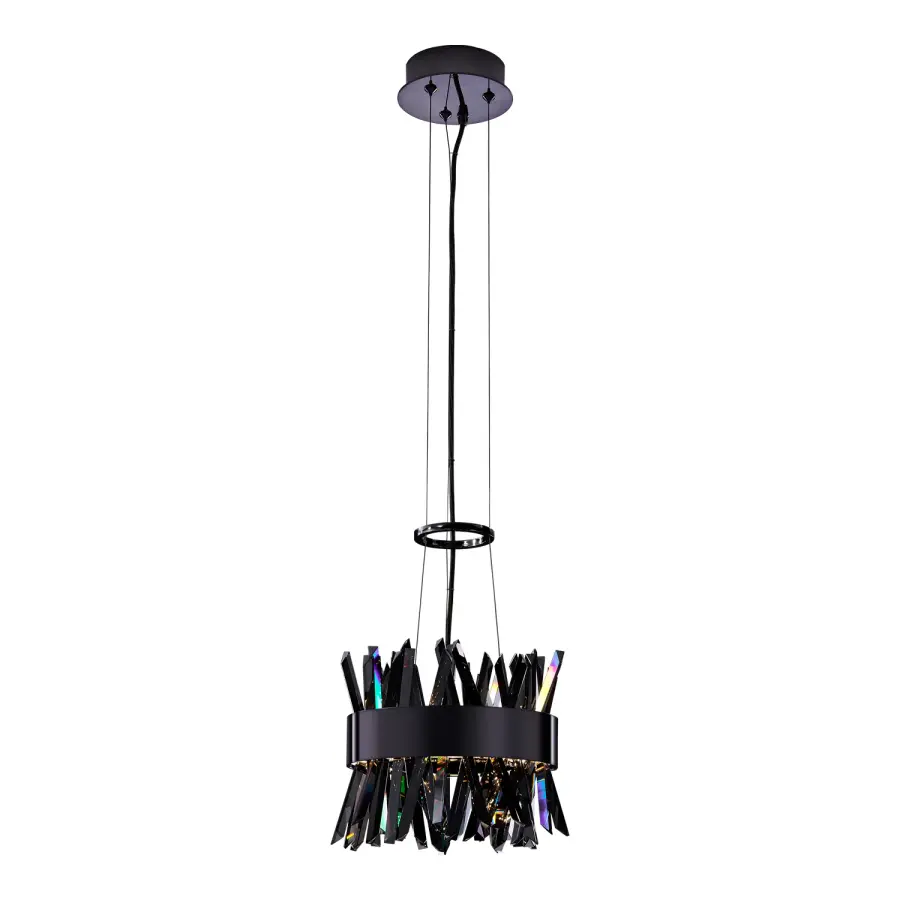 Glacier 10-Inch LED Crystal Pendant in Black Nickel - Image 2