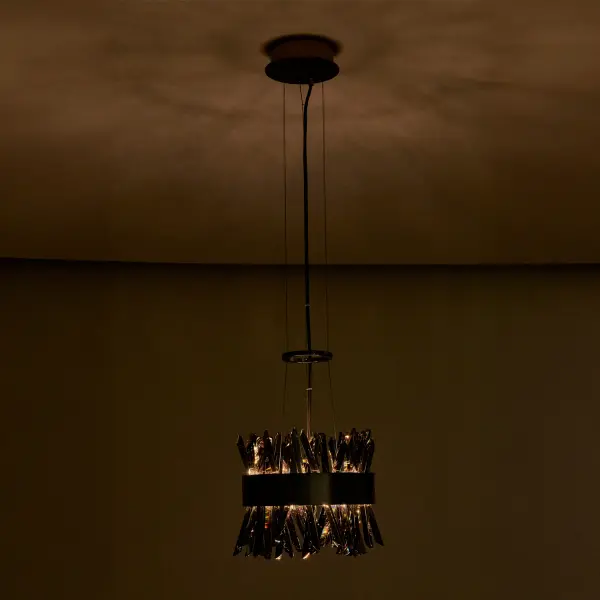 Glacier 10-Inch LED Crystal Pendant in Black Nickel - Image 11