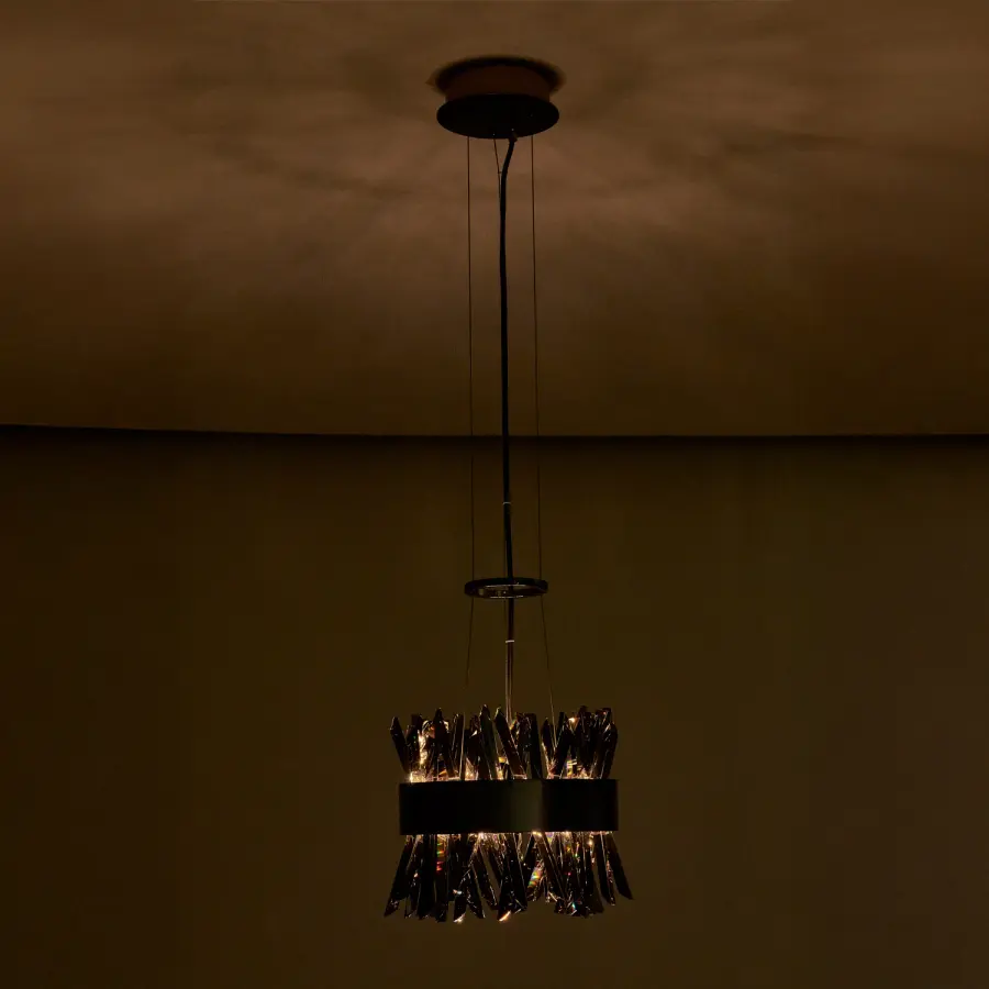 Glacier 10-Inch LED Crystal Pendant in Black Nickel - Image 11