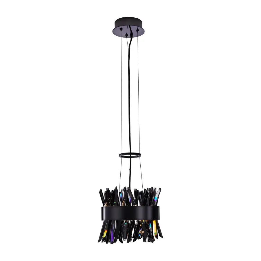 Glacier 10-Inch LED Crystal Pendant in Black Nickel - Image 3