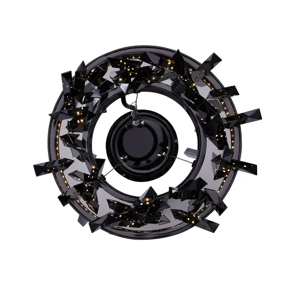 Glacier 10-Inch LED Crystal Pendant in Black Nickel - Image 4
