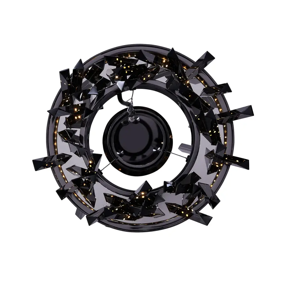 Glacier 10-Inch LED Crystal Pendant in Black Nickel - Image 4