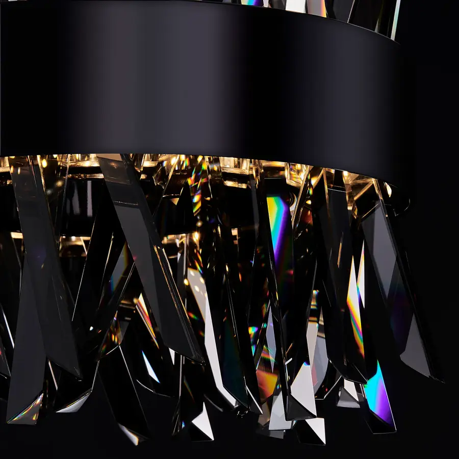 Glacier 10-Inch LED Crystal Pendant in Black Nickel - Image 6