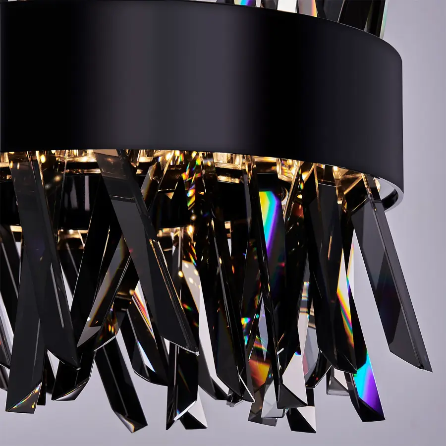 Glacier 10-Inch LED Crystal Pendant in Black Nickel - Image 7