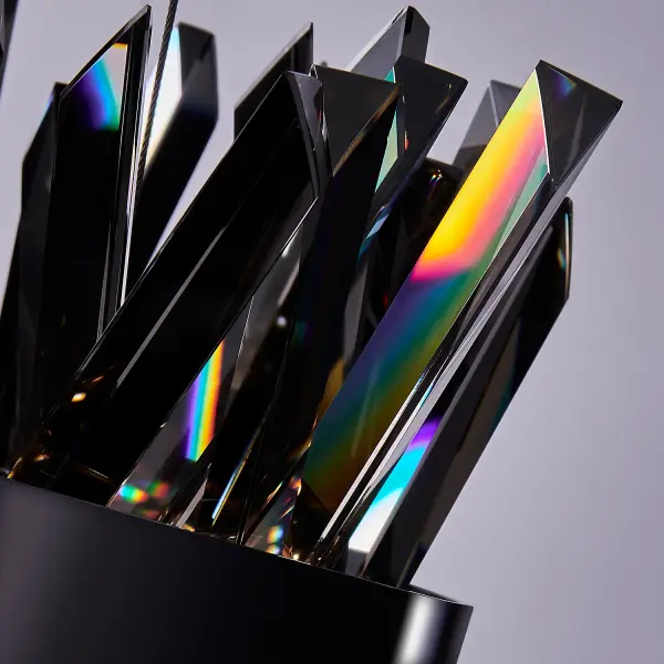 Glacier 10-Inch LED Crystal Pendant in Black Nickel - Image 9