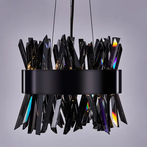 Glacier 10-Inch LED Crystal Pendant in Black Nickel - Image 10