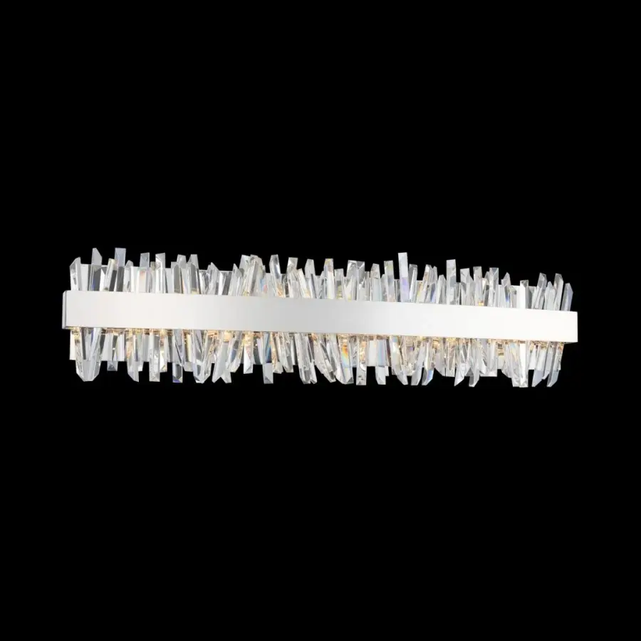 Stunning Contemporary Bath Light with Ice Crystal Design & LED Efficiency