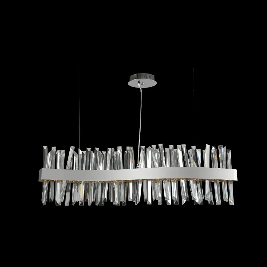 Glacier 42" LED Wave Island Pendant